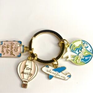 Adventure Awaits Travel Charm Keychain Wanderlust Bag Charm